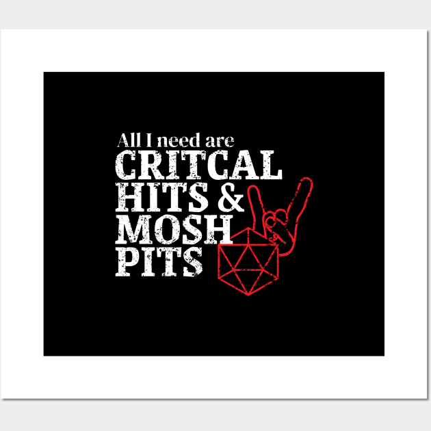 Critical Hits and Mosh Pits Wall Art by DnlDesigns